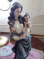 Mária a kis Jézussal fa szobor