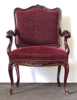 0T482 Antik nagyméretű neobarokk karfás szék