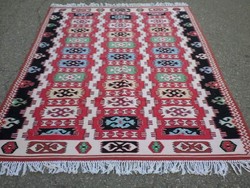 Kaukázusi Kilim gyönyörű és ritka kézi szövésű gyapjú szőnyeg 260cmx145cm