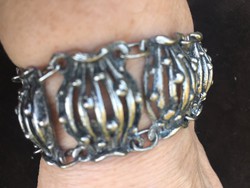 Bracelet metal silver-plated-industrial-arts-without marking-60s?!