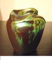 Zsolnay szecessziós eozin mini váza 
