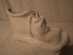 Shoe - snow white 11 x 6 x 5 cm porcelain - flawless