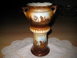Porcelán  dísz kaspó  18,5 x 12 cm   Altwien szerű
