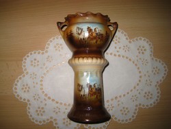 Porcelán  dísz kaspó  18,5 x 12 cm   Altwien szerű