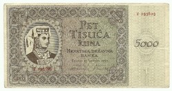 5000 kuna 1943 julius Horvátország