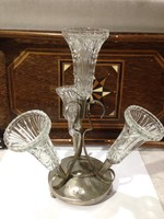 Angol Art Deco ezüstõzõtt asztalközép.virágtartó asztaldísz