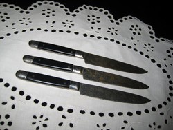 Antique butter knives with ebony handle 3 pcs