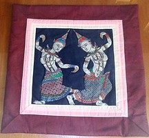 Indiai patchwork  díszpárna huzat.42 x 42 cm