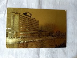 Nagyvárad Oradea arany színű képeslap 1974 Dacia szálló