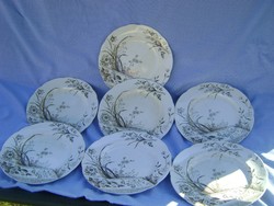 CCA 1850-1898 böl származó majolika tányérok  7 db nagyméretű kézzel festett.