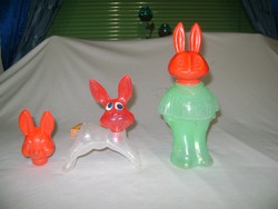 Retro húsvéti nyuszi cukorkás figura - két darab - több, mint 35 évesek