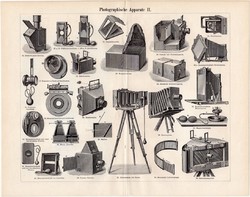 Fényképészet, fényképezőgép, egyszín nyomat 1896, német nyelvű, eredeti, fotó, kamera, fényképezés