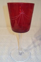 Christmas - candle holder - crystal - 24 x 10 cm - dark red - perfect