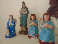 Gipsz szobrok,Mária,angyalkák