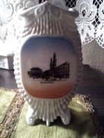 Budapesti emlék váza, két háború közötti régi porcelán!