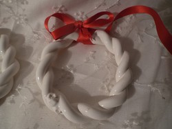 Christmas tree decoration - cake wreath - 10 cm 2 cm thick - German - snow white - perfect