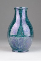 0U400 Hollóházi porcelán irizáló váza 11 cm
