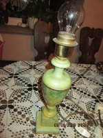 Zöld márványvagy ónix...asztali lámpa