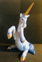 herendi unicornis ágaskodó ló szobor