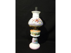 3952 Antik festett porcelán petróleumlámpa