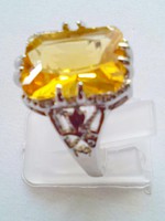   925-s töltött ezüst (SF), citrin köves gyűrű
