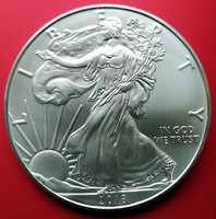ÚJ 2018 USA American Eagle (Sas) egy uncia (31,1 g) ezüst 1 dollár érme Ag999 (színezüst), BU