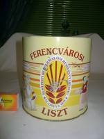 Retro lisztes doboz, lemez doboz - " Ferencvárosi liszt "