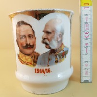 II. Vilmos császár és Ferenc József "1914/16." emlék porcelán bögre (530)