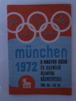 Magyar Televízió Olimpia közvetítései 1972 München