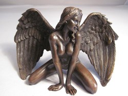 Angyal akt bronz szobor