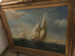 Olaj vászon festmény hajós