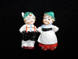Antik Wagner & Apel porcelán só és borsszóró figura páros