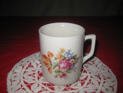Zsolnay , virágmintás  csésze   7,4 x 9,4  cm ,  szép állapot