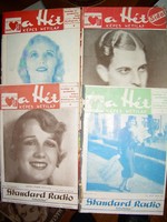 A Hét - 4 db filmes, antik újság 1930.