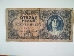 1945-ös 500 Pengő orosz пятьсот helyett Nятьсот R!