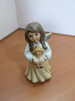 Goebel porcelán kézzel festett angyalka babával, hibátlan, eredeti dobozában