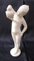 Bájos Royal Dux porcelán - Kislány locsolókannával - 20 cm magas, hibátlan, gyönyörű