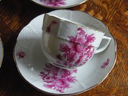 Herendi antik kávés csésze alátét tányérral! 