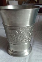 Gyönyörű BMF ón pohár, kupa, 8 cm magas