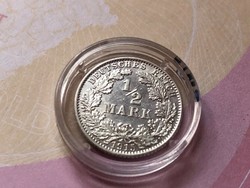 1915"J" ezüst 1/2 márka 2,777 gramm 0,900 ,gyönyörű darab