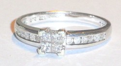 0.33 pontos fehérarany gyémánt gyűrű 