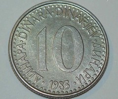 10 Dinár - Jugoszlávia - 1983.