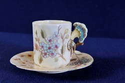 Gyönyörű Zsolnay csésze, 19. század vége, restaurált