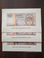 Millenniumi 2000 forintos bankjegyek sorszámkövetőek