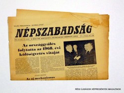 1967 december 22  /  NÉPSZABADSÁG  /  Régi ÚJSÁGOK KÉPREGÉNYEK MAGAZINOK Szs.:  8649