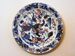 Hatalmas 36cm japán keleti porcelán madaras tál tányér kínai