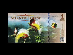 1 DOLLÁR - UNC -  ATLANTIC FOREST TERMÉSZETVÉDELMI BANKJEGY 2016
