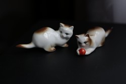 Zsolnay cica macska pár