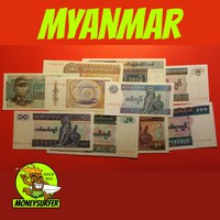 Myanmar - Burma 10db-os Papírpénz Kyat Csomag UNC