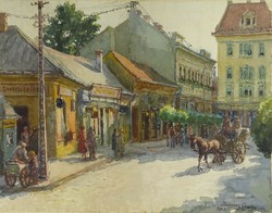0O704 Járossy Gyula : Utcarészlet 1929